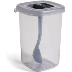 Boîte alimentaire + cuillère polypropylène gris 450mL