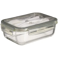 Boîte Lunchbox en verre avec couverts en plastique 1,2L