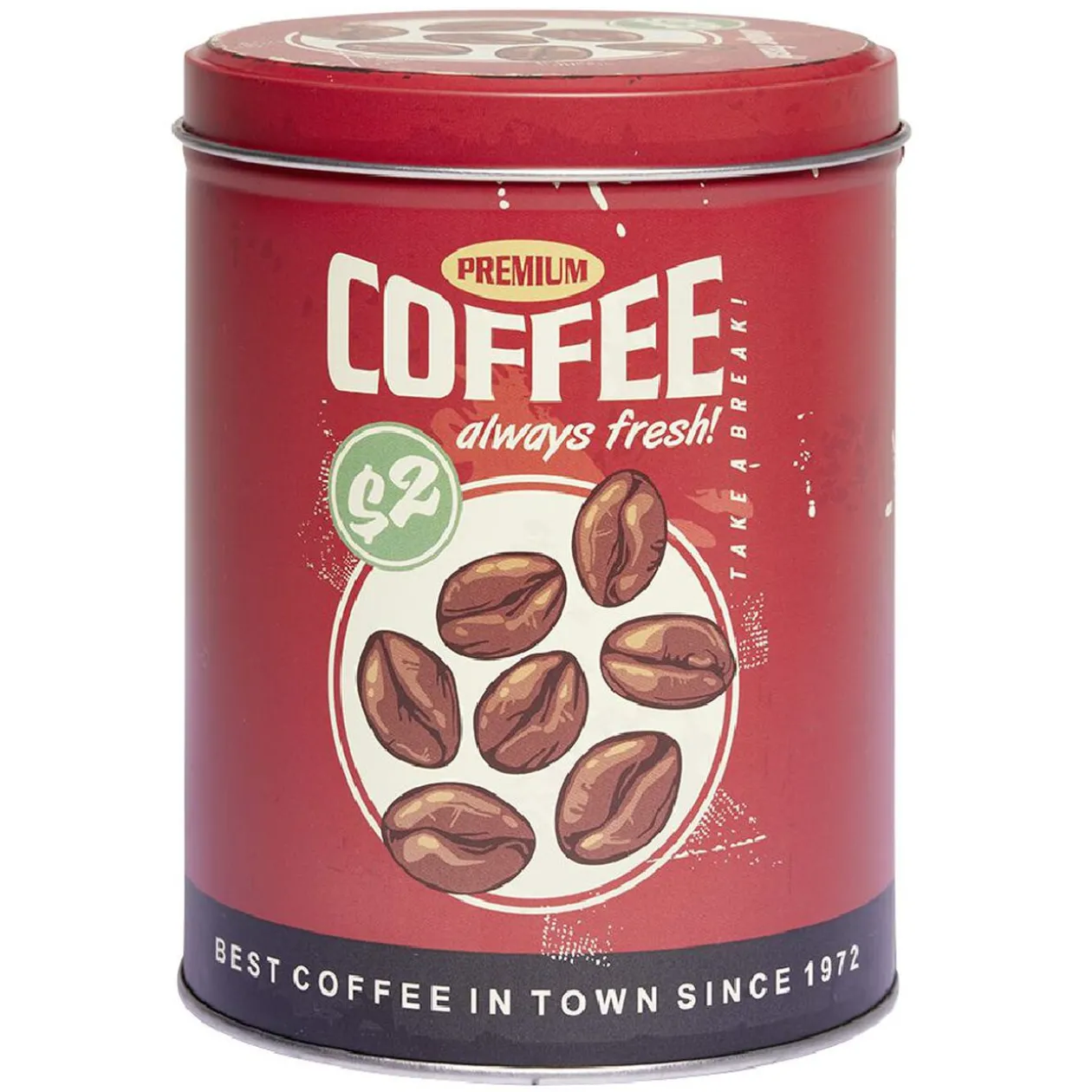 Boîte ronde de conservation en métal Ø10 x H13,1 cm