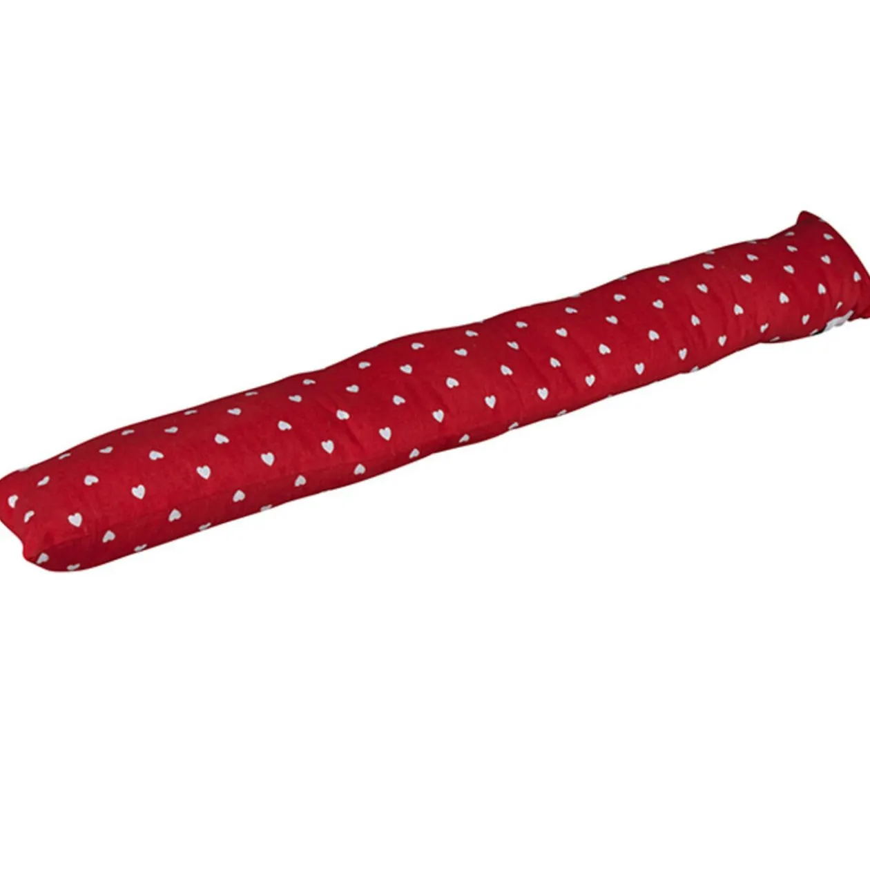 Boudin de porte rouge design coeurs blancs