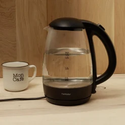 Bouilloire LED sans fil couleurs variables Homday en verre 1,7 L