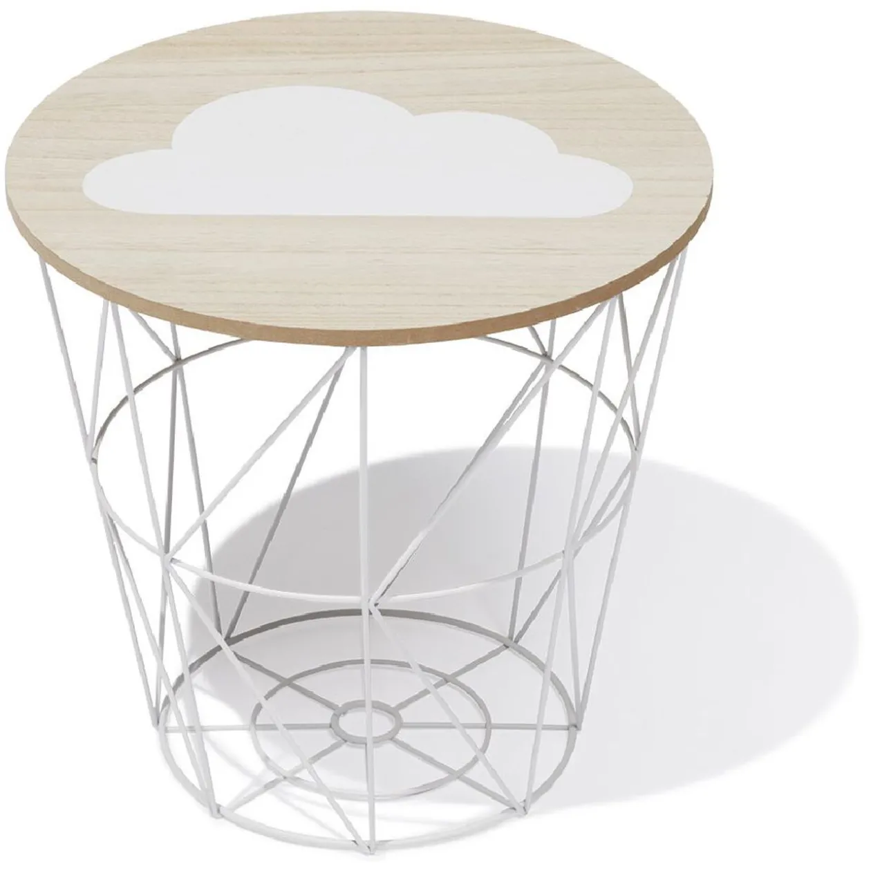 Bout de canapé Alix Blanc - Ø31,5xH31cm