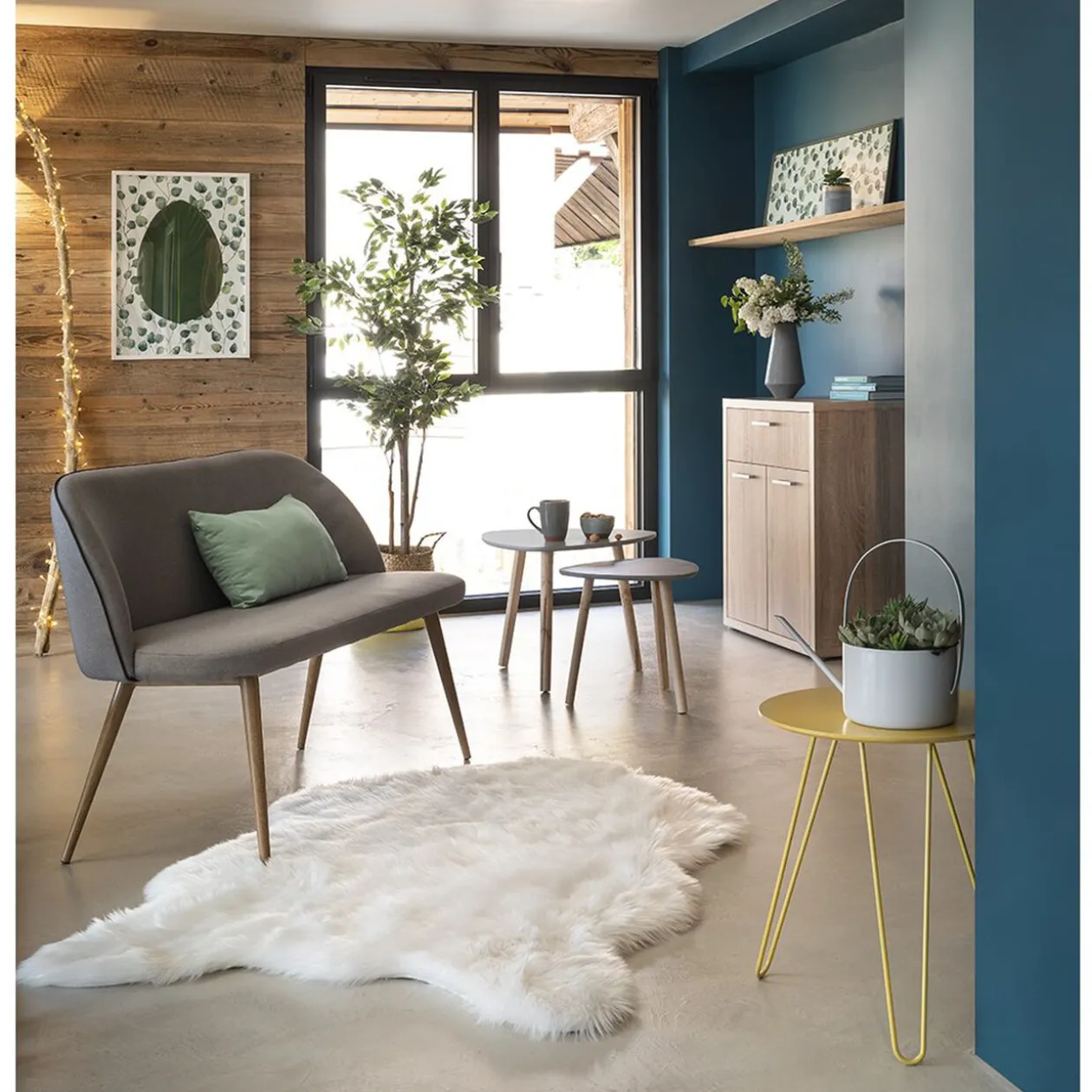 Bout de canapé anthracite Emma x 2