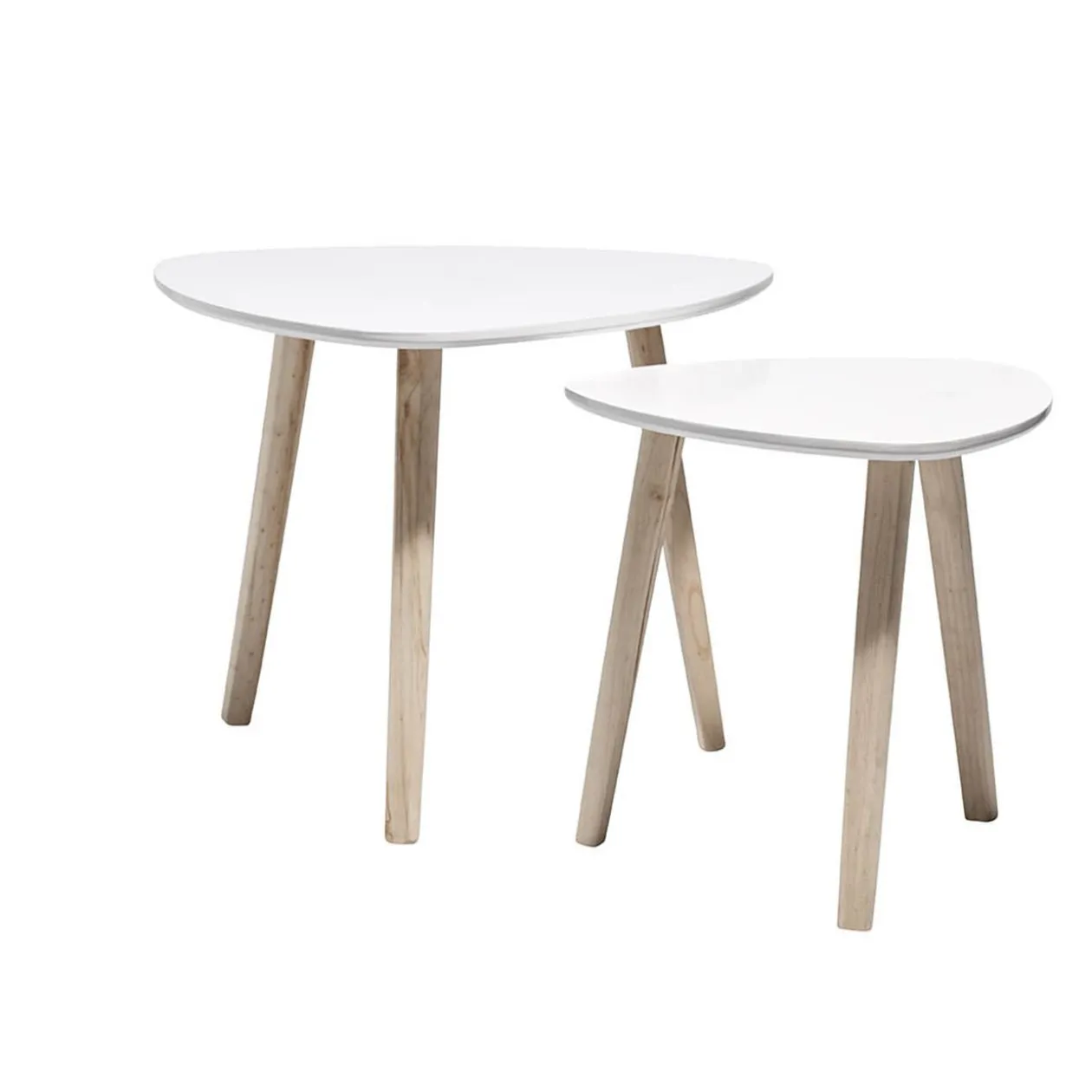 Bout de canapé blanc Emma x 2