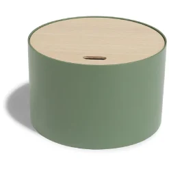 Bout de canapé coffre Kuub vert olive