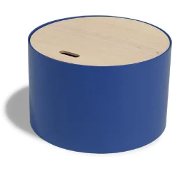 Bout de canapé coffre Kuub bleu nuit