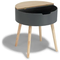 Bout de canapé Elton gris anthracite