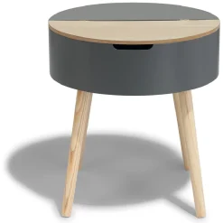 Bout de canapé Elton gris anthracite