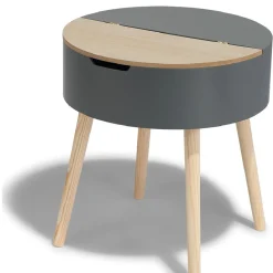 Bout de canapé Elton gris anthracite