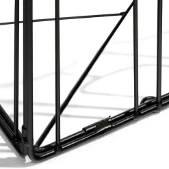 Bout de canapé Gaëlle Art 40xH40x30cm bois et métal noir