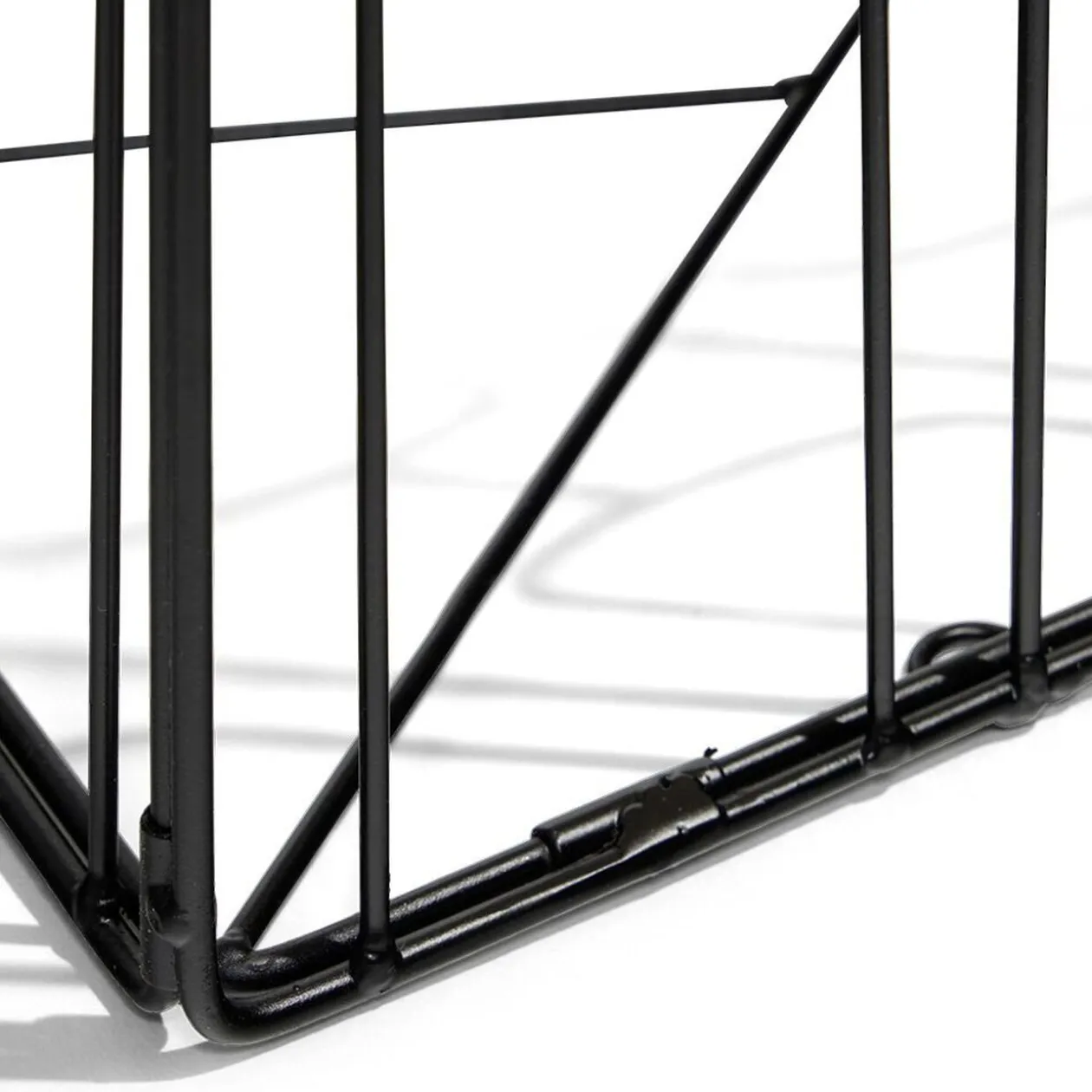 Bout de canapé Gaëlle Art 40xH40x30cm bois et métal noir