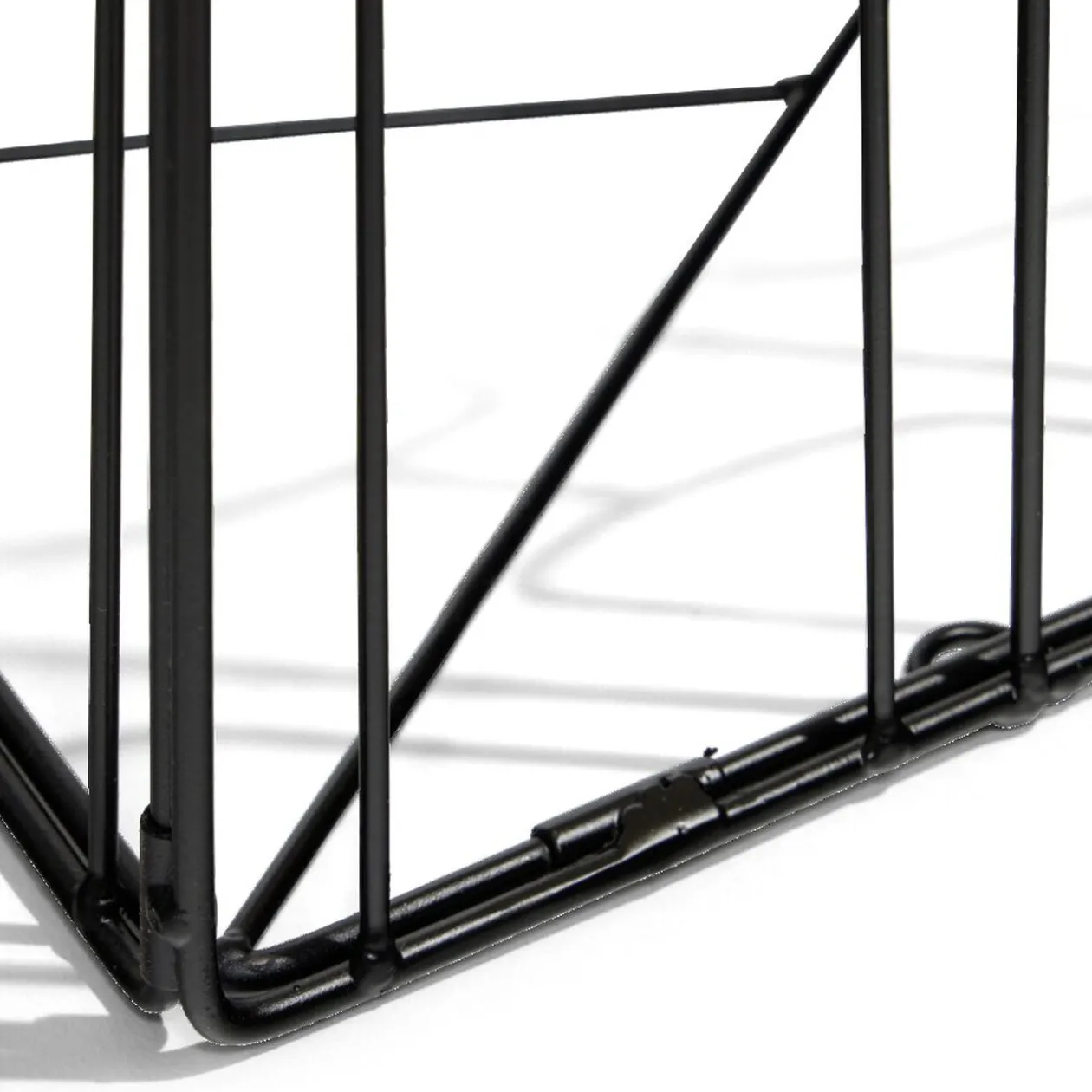 Bout de canapé Gaëlle Art 40xH40x30cm bois et métal noir