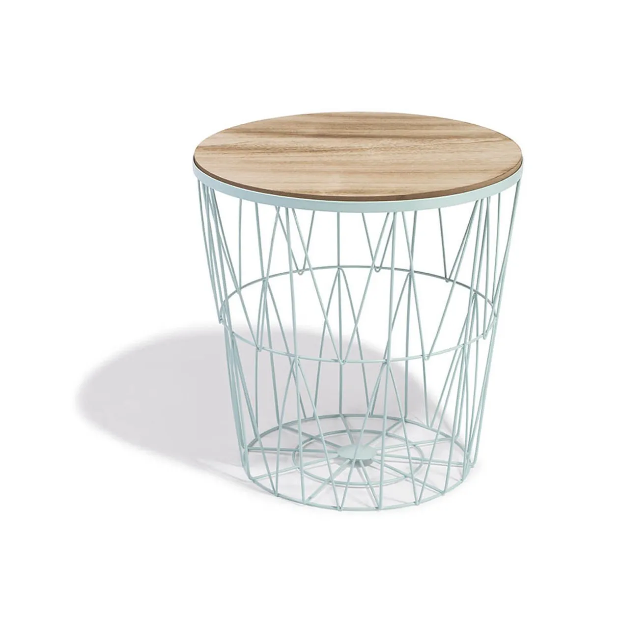 Bout de canapé Gaëlle plateau amovible vert d’eau