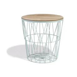 Bout de canapé Gaëlle plateau amovible vert d’eau