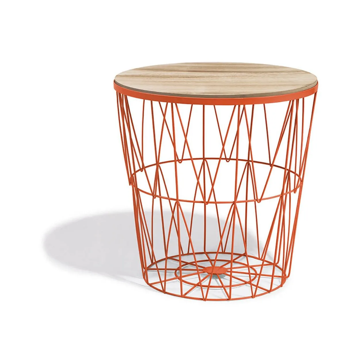 Bout de canapé Gaëlle plateau amovible corail