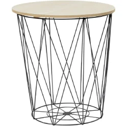 Bout de canapé Gaëlle plateau amovible noir