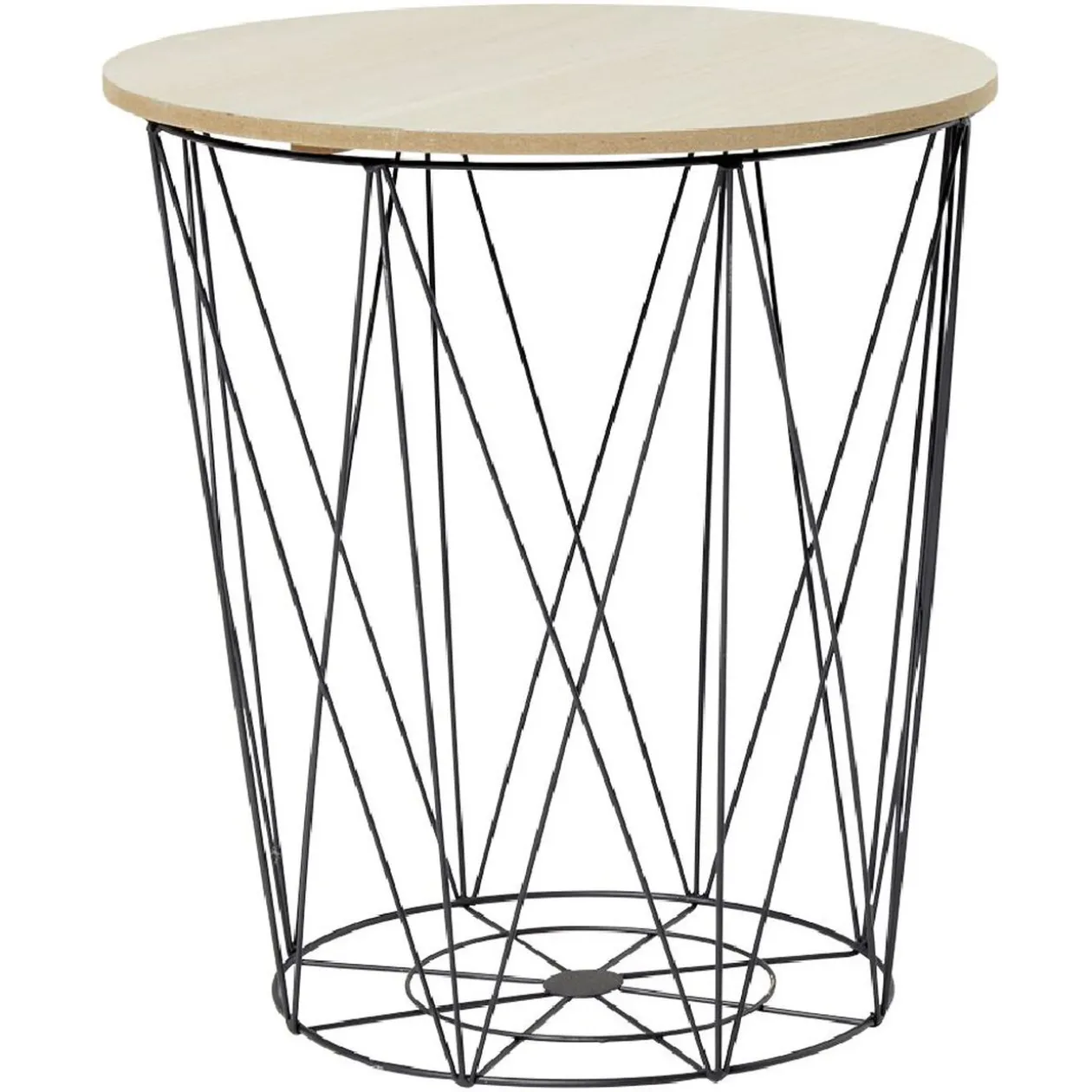 Bout de canapé Gaëlle plateau amovible noir