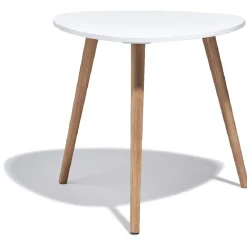 Bout de canapé Joseph blanc à trois pieds