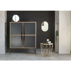 Bout de canapé laiton Gaëlle plateau amovible