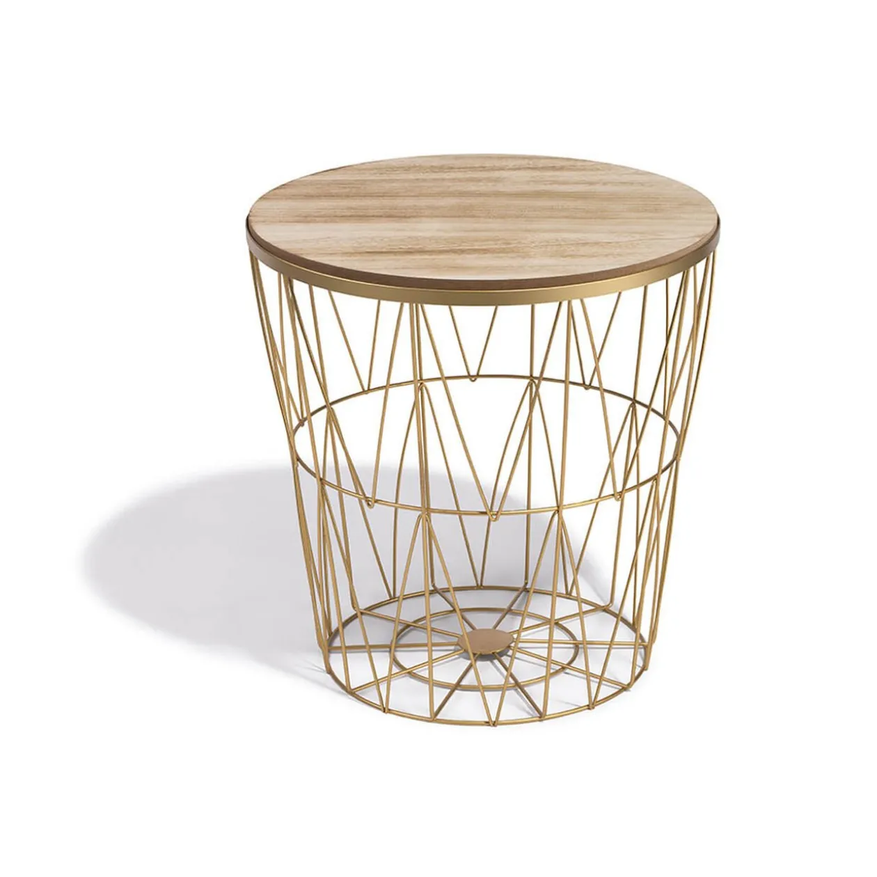 Bout de canapé laiton Gaëlle plateau amovible