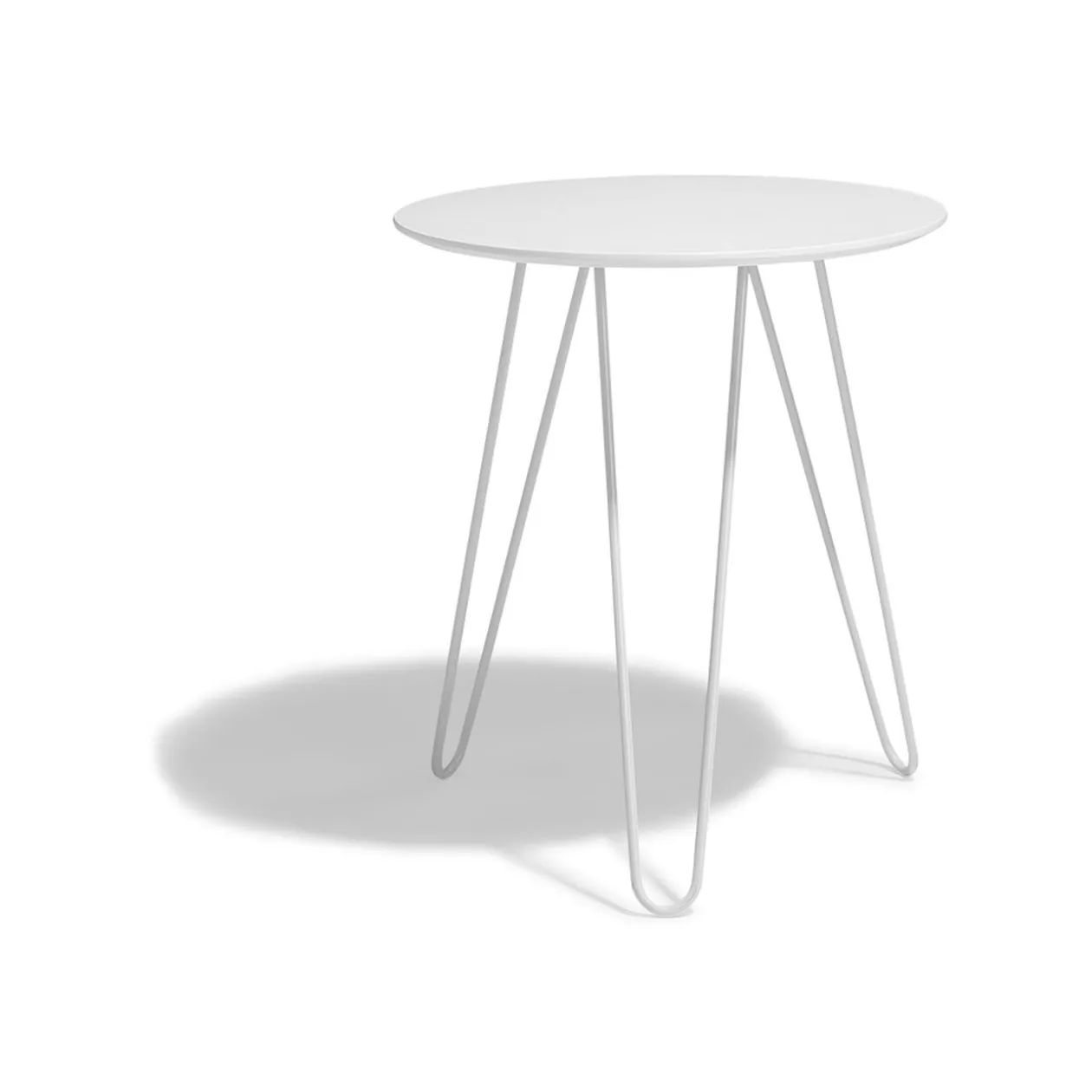 Bout de canapé Lou blanc à trois pieds