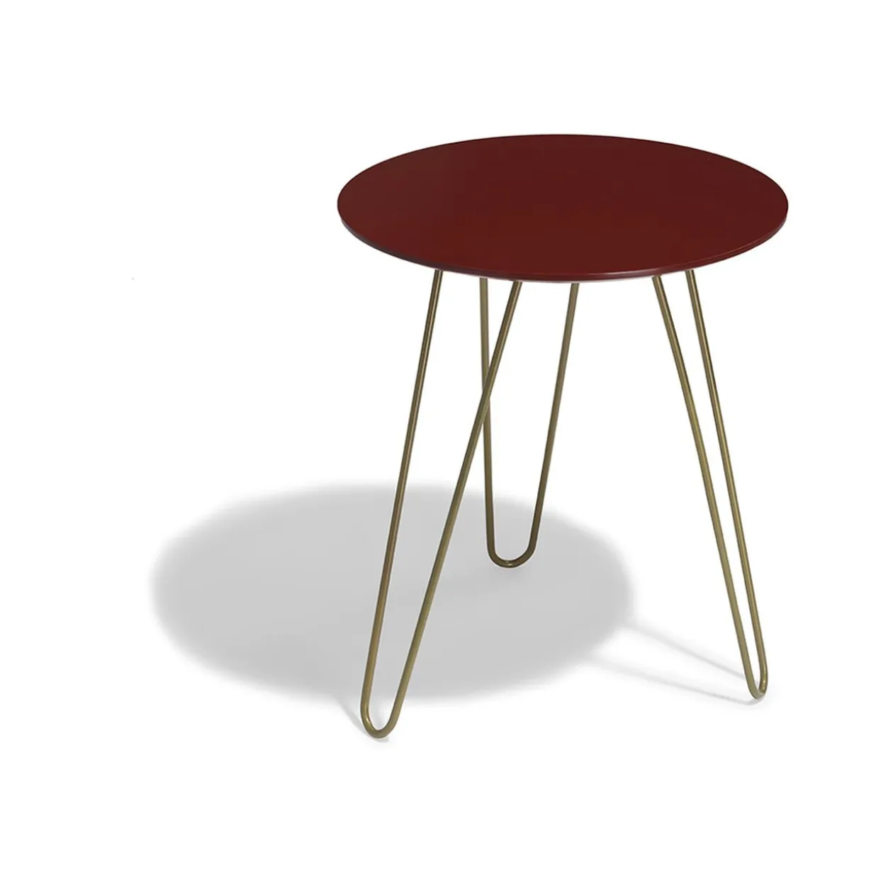 Bout de canapé Lou lie de vin à trois pieds