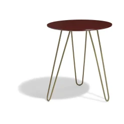 Bout de canapé Lou lie de vin à trois pieds