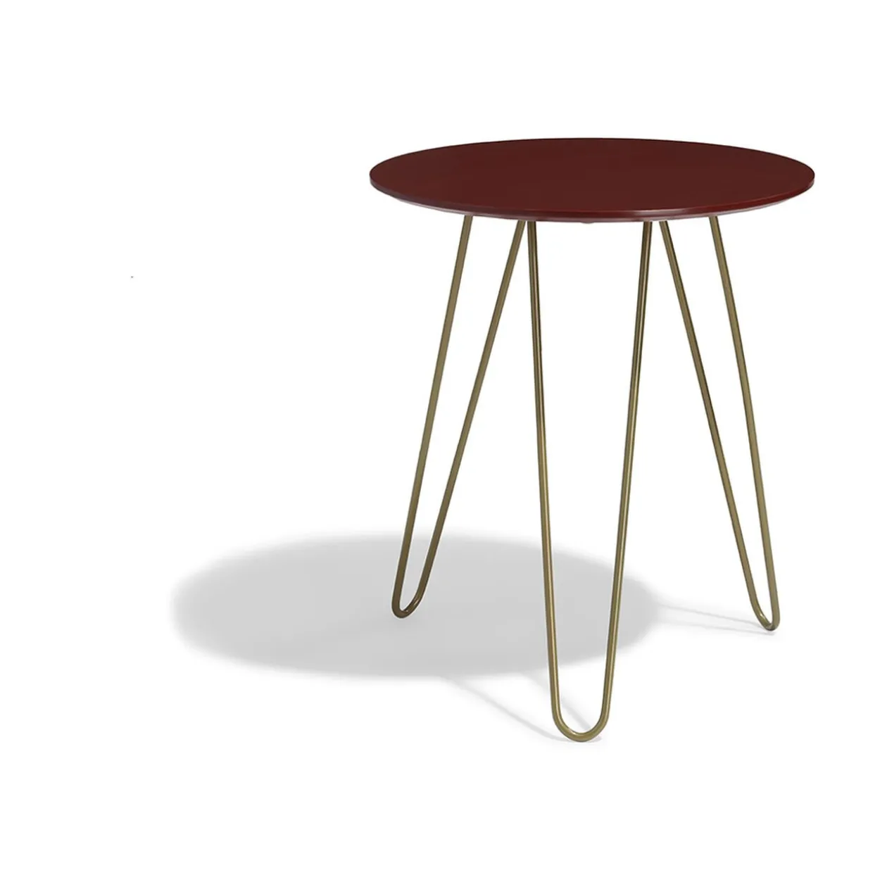 Bout de canapé Lou lie de vin à trois pieds