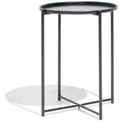 Bout de canapé Maddy métal noir Ø41xH49cm