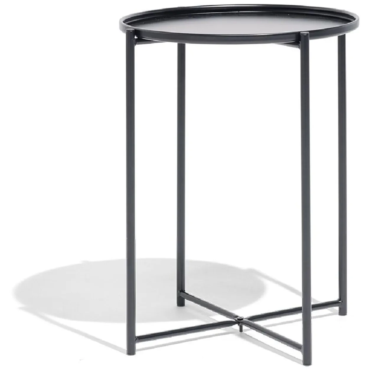 Bout de canapé Maddy métal noir Ø41xH49cm