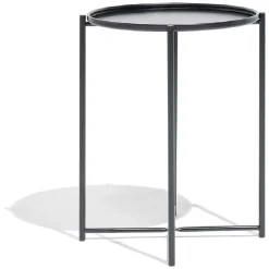 Bout de canapé Maddy métal noir Ø41xH49cm