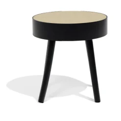 Bout de canapé Mathieu Ø33,5xH38cm bois noir