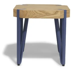 Bout de canapé Orna naturel et bleu nuit