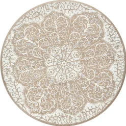 Bout de canapé Padang effet blanchi x2