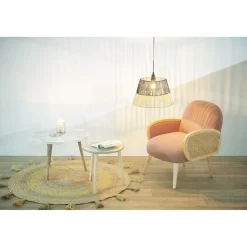 Bout de canapé Padang effet blanchi x2