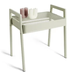 Bout de canapé Staky 44x32x47cm acier vert pistache