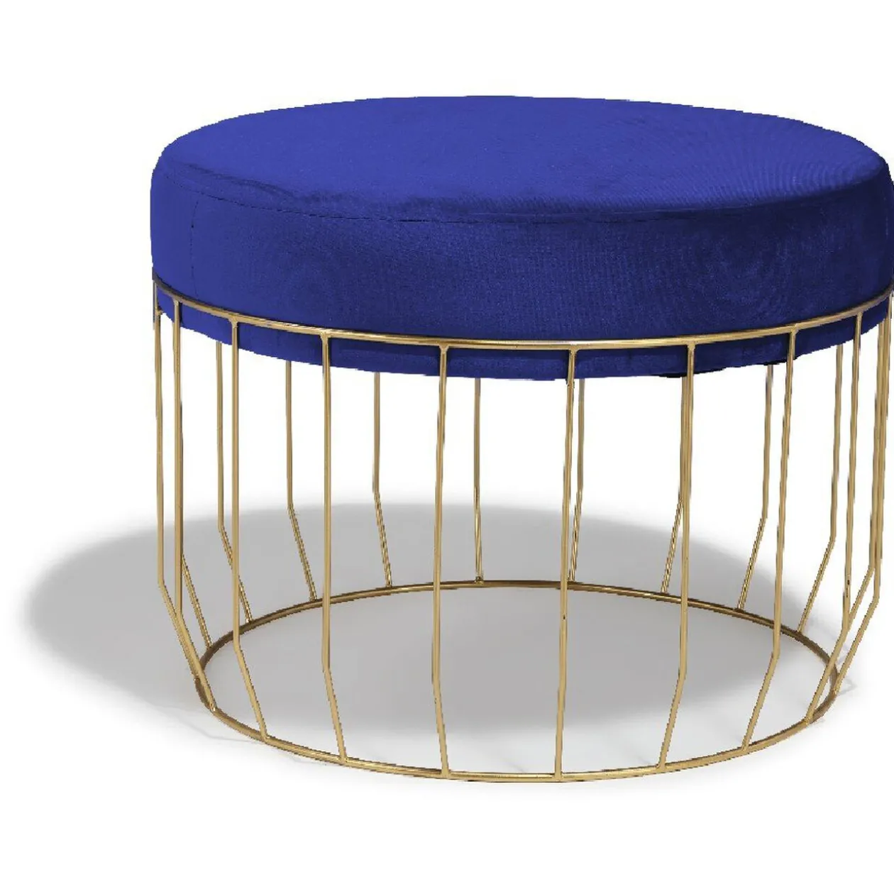 Bout de canapé Thomas doré et bleu nuit