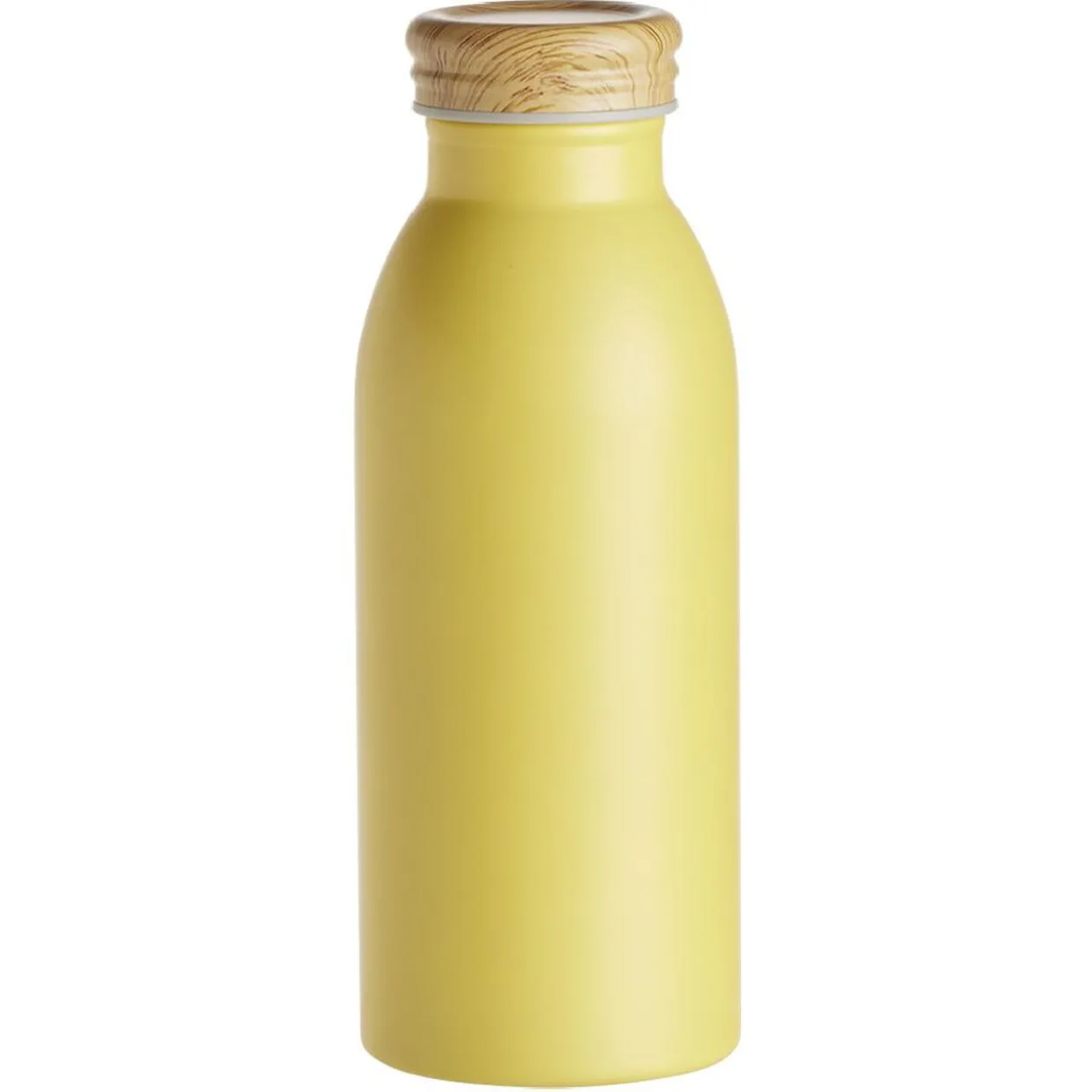 Bouteille isotherme acier avec bouchon en bois 400ml Ø6,7xH18cm