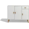 Buffet Bergen blanc avec 3 portes et 1 tiroir
