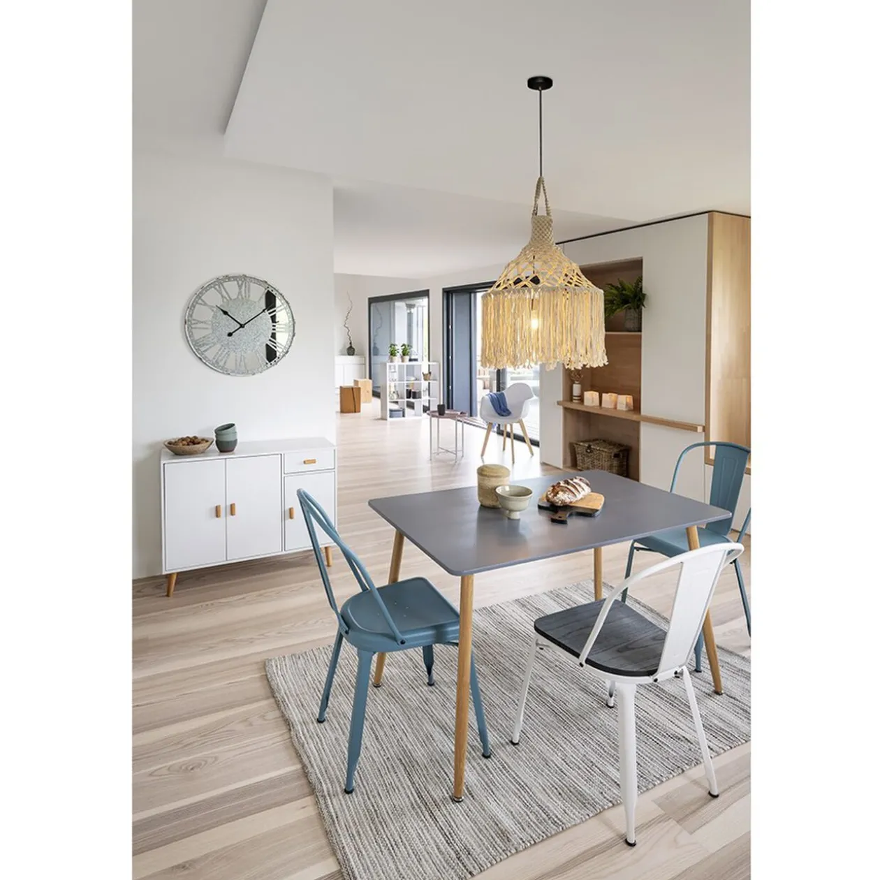 Buffet Bergen blanc avec 3 portes et 1 tiroir