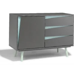 Buffet Jamy vert d’eau et anthracite