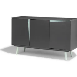 Buffet Jamy vert d’eau et anthracite