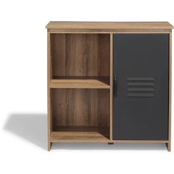 Buffet Liverpool miel et noir 1 portes 2 niches