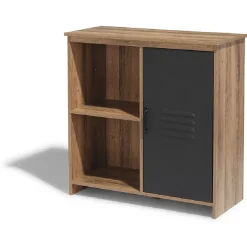 Buffet Liverpool miel et noir 1 portes 2 niches