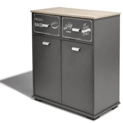 Buffet Nice anthracite avec 2 portes 2 tiroirs