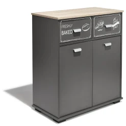 Buffet Nice anthracite avec 2 portes 2 tiroirs