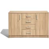 Buffet Ohio chêne sonoma 2 portes 4 tiroirs