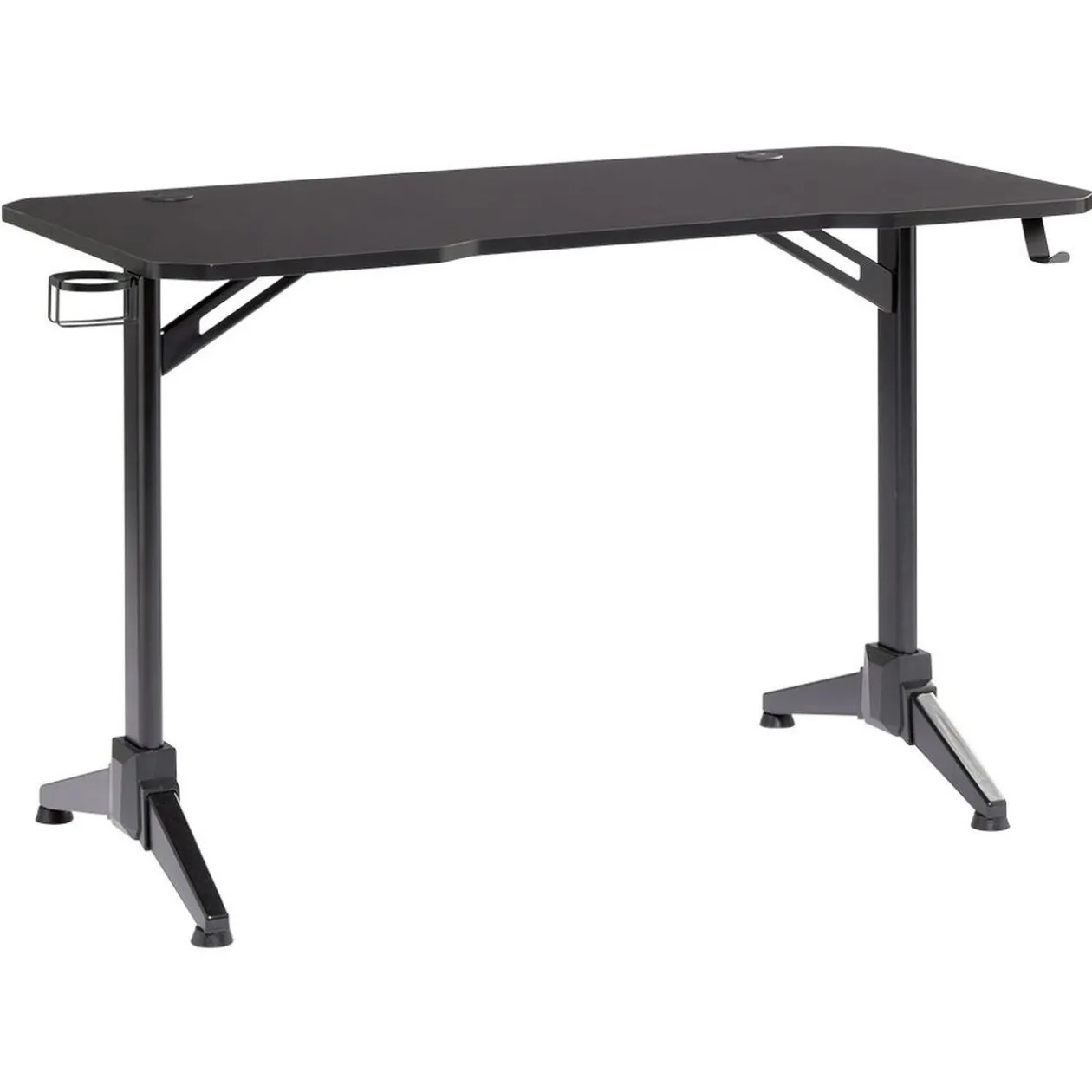 Bureau gaming repose-boisson bois et métal noir