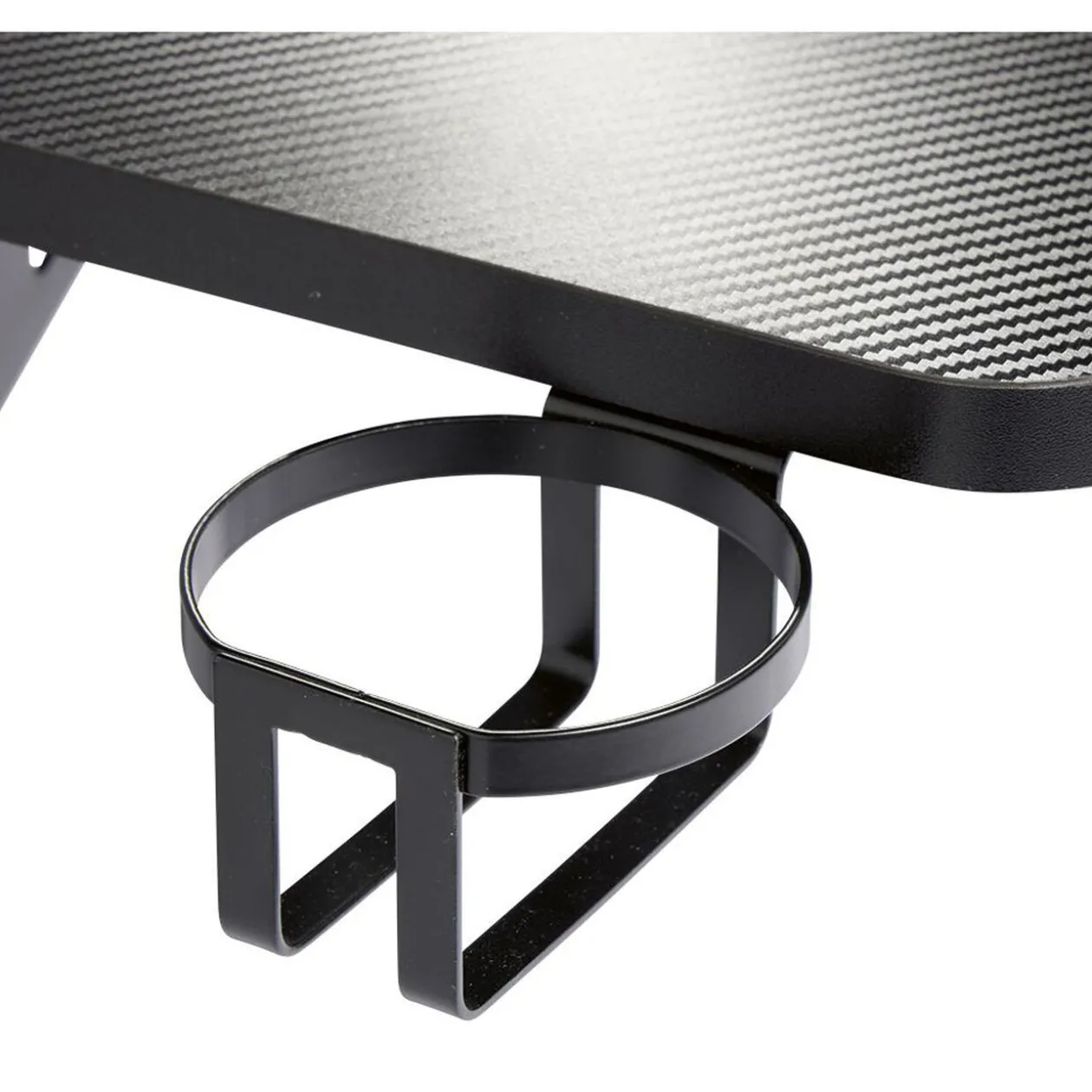 Bureau gaming repose-boisson bois et métal noir