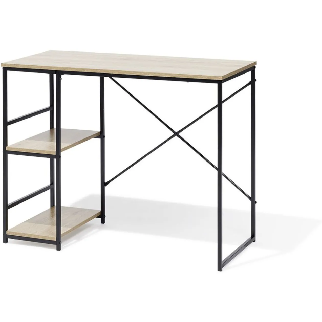 Bureau Lili métal noir et bois - 100x45xH75cm